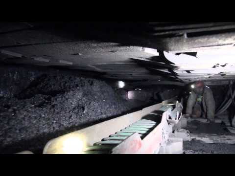 Longwall shearer UKD-400 during operation under the ground